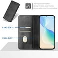 thumbnail image 3 of for Samsung Galaxy A06 Phone Case Wallet Protective Case leather Cover with magnetic closed cBlackit card slot shockproof protection phone case, 3 of 7