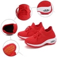 thumbnail image 5 of Rokment Orthopedic Air Cushion Walking Running Shoes for Women Plantar Fasciitis with Arch Support Comfortable Orthotic Slip on Socks Non-Slip Work Nursing Sneakers Red Size 8.5, 5 of 8