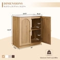 thumbnail image 3 of SinCiDo 30 Inch Bathroom Vanity with Sink, Arched Bathroom Vanity Cabinet with Ceramic Basin, Modern Fluted Bathroom Vanity w/Adjustable Shelf, 3 of 7