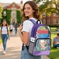 thumbnail image 2 of Xoenoiee Axolotl Heart Print Kids Clear Backpack for Girls See Through Preschool Kindergarten Elementary School Backpack Transparent Bookbag Schoolbag Daypack with Adjustable Padded Straps, 2 of 7