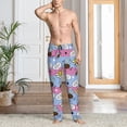 thumbnail image 6 of Lsque Bees And Daisies Striped Print Men's Pajama Pants, Lounge Pant - Comfortable Home Wear,Elastic Waistband, Stylish Design-XX-Large, 6 of 9