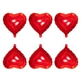 thumbnail image 3 of 6 Pcs Ballons en Feuille Rouges en Forme de Cœur pour Décorations de Mariage et d'Anniversaire, 3 of 8