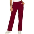 thumbnail image 2 of Scrub Pants For Women Elastic Waist Wide Leg Workwear Trouser Ladies Fall Medical Nurse Uniform Casual Trouser S-XXL, 2 of 7