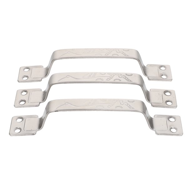 3 tiradores de puerta multifuncionales de acero inoxidable para tabla de cortar (plateados)