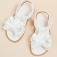 thumbnail image 2 of NIEWTR The Children girls Baby Girls and Toddler Flat Sandals With Adjustable Ankle Strap(White,7), 2 of 9