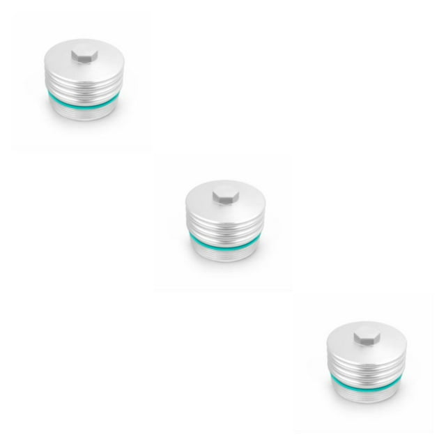 Ruiboury 1/2/3/5 High-Performance Aluminum Oil Filter Cover For N53N55 10鈩?Decrease For N52 Silver 3PCS