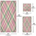 thumbnail image 3 of Pink Green Plaid Bath Towel Set of 3, Highly Absorbent & Soft Bathroom Towels Set Quick Dry Towels Set for Bathroom Spa Beach (1 Bath Towels, 1 Hand Towel, 1 Washcloth), 3 of 7