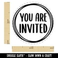 thumbnail image 2 of You Are Invited Circles Self-Inking Rubber Stamp Ink Stamper - Purple Ink - Medium 1 Inch, 2 of 7