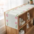 thumbnail image 6 of Table Runners 90 Inches Long Dress Scarves, Pink Spring Floral Farmhouse Coffee/Dining/Kitchen Table Runner for Living Room, Tulip Yellow Plaid Summer Botanical 13x90 Inch, 6 of 9