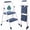 Blue, variant on CONCETTA 3 Step Ladder, Foldable Step Stool with Safety Lock, Anti-Slip Pedal, 330lbs Capacity, Black