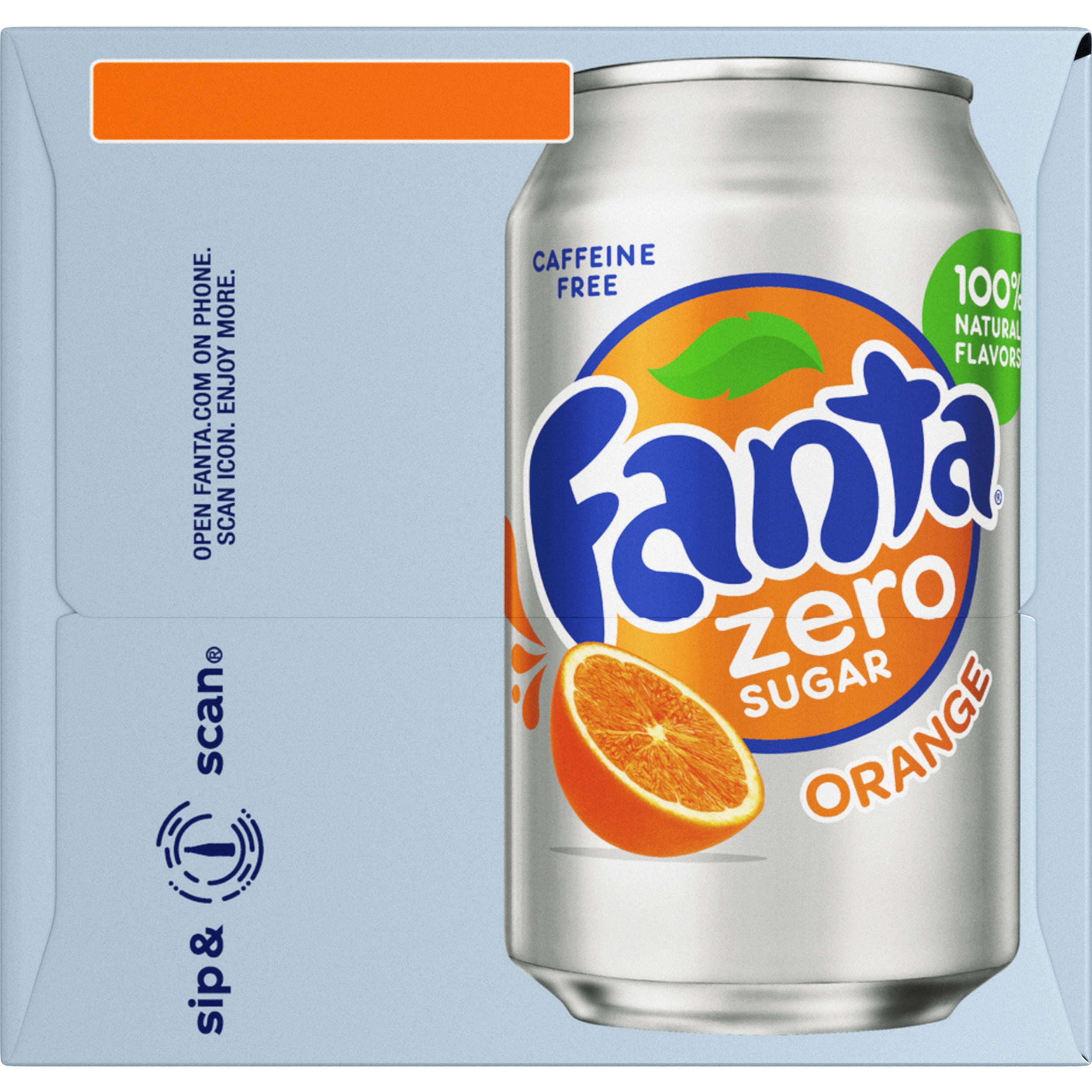Buy Fanta Zero Sugar Orange Fruit Soda Pop, 12 fl oz, 12 Pack Cans ...