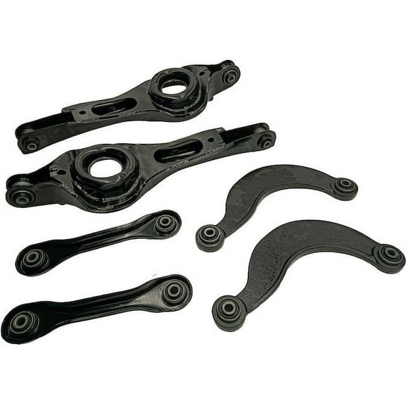 Rear Control Arm Kit - Upper and Lower - 6 Piece - Compatible with 2000 - 2011 Ford Focus 2001 2002 2003 2004 2005 2006 2007 2008 2009 2010