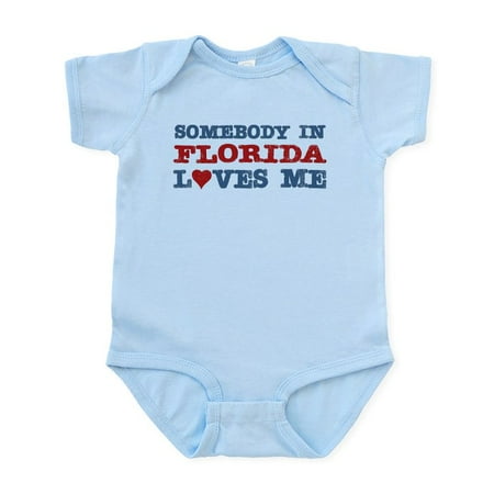 

CafePress - Somebody In Florida Loves Me Infant Bodysuit - Baby Light Bodysuit Size Newborn - 24 Months