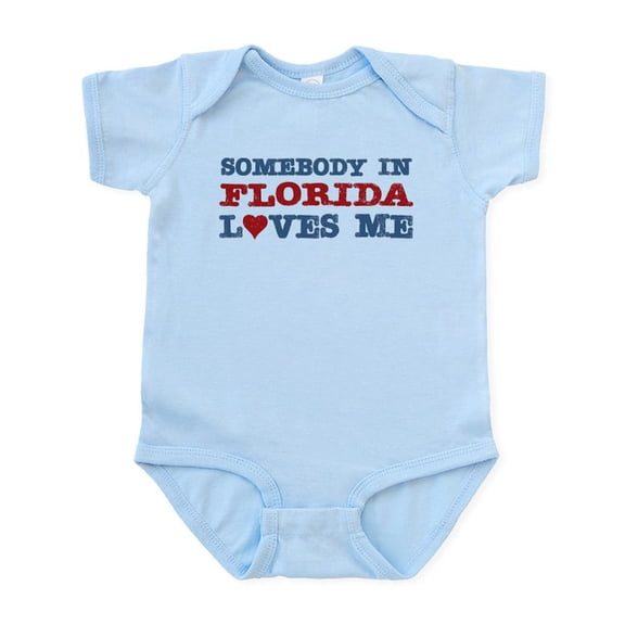 CafePress - Somebody In Florida Loves Me Infant Bodysuit - Baby Light Bodysuit, Size Newborn - 24 Months