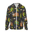 thumbnail image 1 of Fotbe Funny Sloths In The Forest Chaqueta con Protección Solar UPF 50+ para Hombre y Mujer, Camisa con Capucha y Bolsillos-Medium, 1 of 7