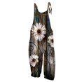 thumbnail image 1 of Mameluco con bolsillo estampado informal a la moda para mujer, mono largo con tirantes, mono, 1 of 8