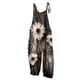 thumbnail image 1 of Mameluco con bolsillo estampado informal a la moda para mujer, mono largo con tirantes, mono, 1 of 8