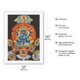 thumbnail image 2 of The Four-Armed Mahakala - Buddhist Protector Deity - Vintage Tibetan Thangka Buddhist Painting c.1800s - Japanese Unryu Rice Paper Art Print (Unframed) 12 x 16 in, 2 of 4