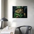 thumbnail image 4 of Orinice Vintage Cat wall art Cat smoking cigar Picture wall decoration Interesting animal catOil painting printed artwork Modern living Room Bedroom Bathroom Home decor20''X16'' 16x12in, 4 of 6