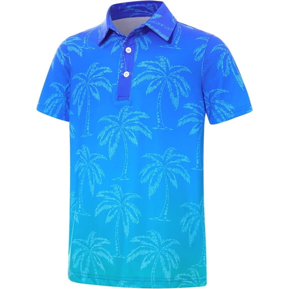 FYDUU Boys Polo Shirts Short Sleeve Golf Shirts Casual Collared Tops for Kids School Active Wear Lightweight Breathable Polo Shirt Clothes 5-6 Years