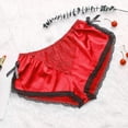 thumbnail image 4 of ALLLIST Ladies Pajamas Plus Size Shorts Silk Bottoms Red Soft Solid Home Clothes Womens Sleepwear, 4 of 8