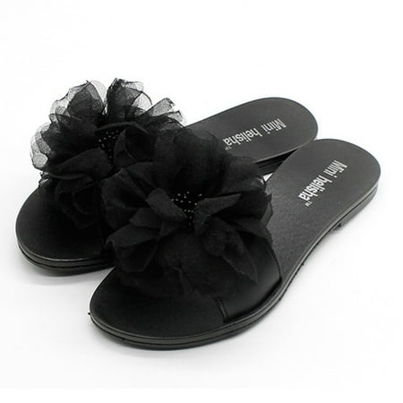 

ãyilirongyummã black 40 slippers for women beach summer elegant flat with slipper sandals foral ash mix color shoes