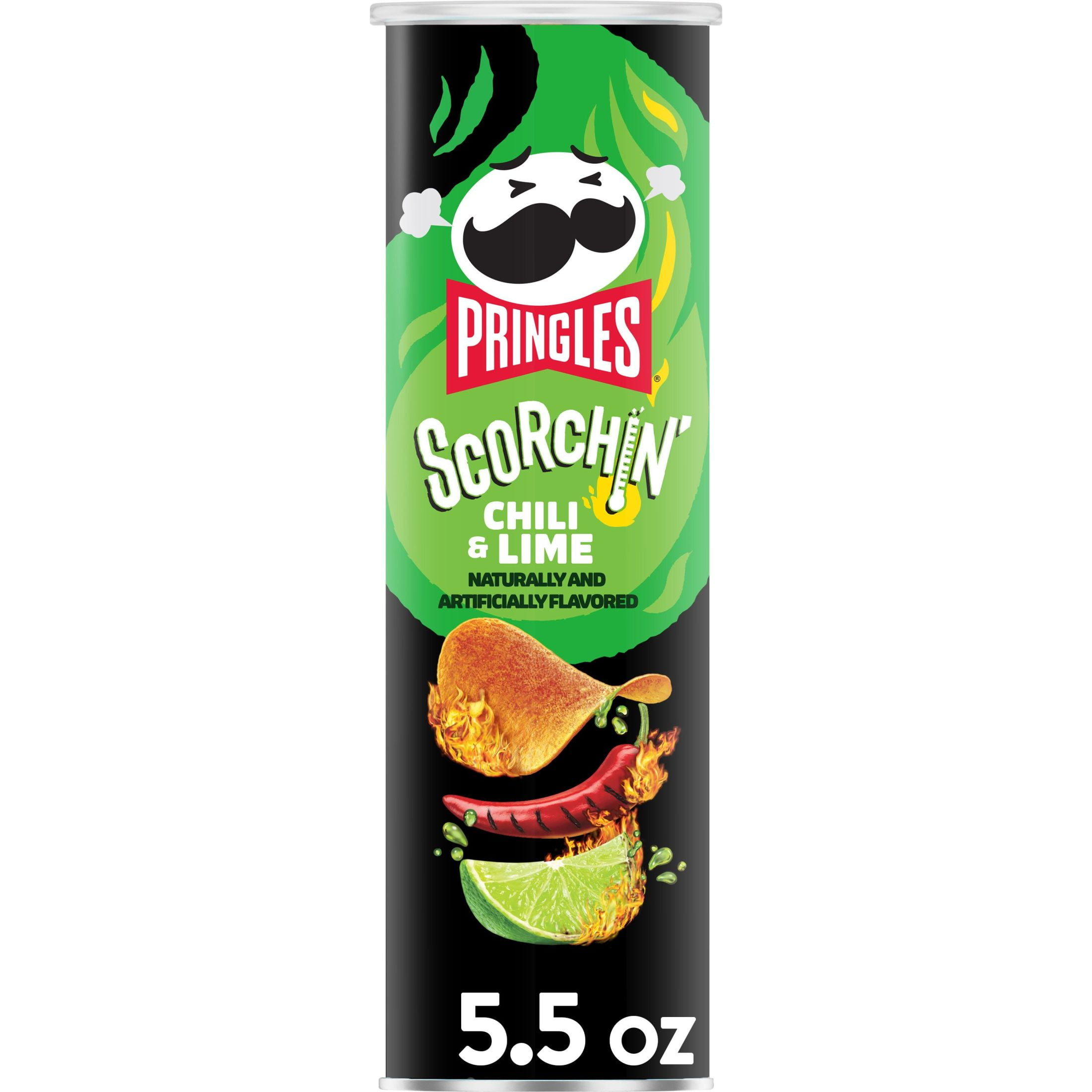 Pringles Potato Crisps Chips, Chili and Lime, 5.5 oz
