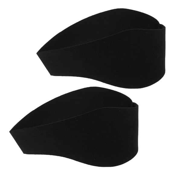 WEUVEB Black Swim Headbands, Lightweight and Portable, for Swimming and Water Sports, 2 Pieces