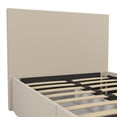 Novogratz Kelly Upholstered Bed with Storage, Ivory Linen, Twin