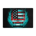 thumbnail image 1 of XMXT Non-Slip Area Rug, American Flag Skeleton Print Polyester Rugs for Living Room, 36 x 24 inches Black, 1 of 9