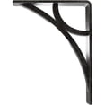 thumbnail image 4 of Ekena Millwork 2"W x 5 1/2"D x 8"H Galveston Wrought Iron Bracket, (Triple center brace), Antiqued Silver, 4 of 8