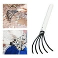 thumbnail image 3 of Rastrillo de gancho de bonsái, de material acero inoxidable de 5 puntas, herramientas manuales de jardinería, herramientas de jardinería para , B extendido extendido DYNWAVEMX  Rastrillo de raíces, 3 of 8