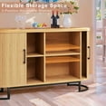 thumbnail image 4 of 54.3" Sideboard Buffet Cabinet with Storage, Buffet Cabinet with Sliding Door & Adjustable Shelf, Modern Sideboard Cabinets for Kitchen, Living Room, Entryway, Oak, 4 of 8