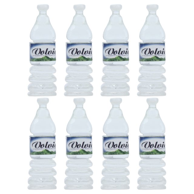 Casa de muñecas Botellas de agua de manantial de plástico, casa de muñecas 1:12 Agua de manantial Juego de casa de muñecas Accesorios para fiestas Casa de muñecas Agua mineral en miniatura Diseño de clase mundial