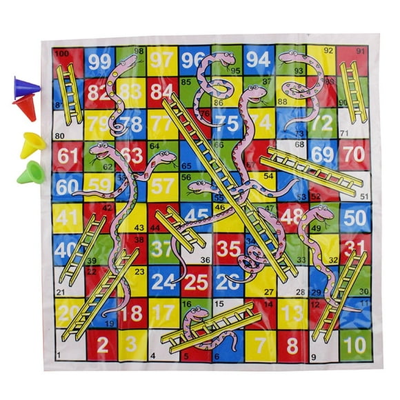 Portable Kids Snake Ladder Flight Chess Set Educational Toys Board Game