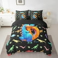 thumbnail image 2 of Erosebridal Animal Dinosaur Bedding Sets Queen Size, Initial D Letter Comforter Sets with Sheets, Palm Plant Reversible Bed Set, Breathable Room Decor, 7 Pieces, 2 of 6