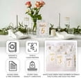 thumbnail image 4 of Efavormart 25 Pack White Sage Green Double Sided Paper Wedding Table Numbers with Floral Leaf and Gold Foil Numbers Print, 7" Free Standing Table Sign Cards 1-25, 4 of 11