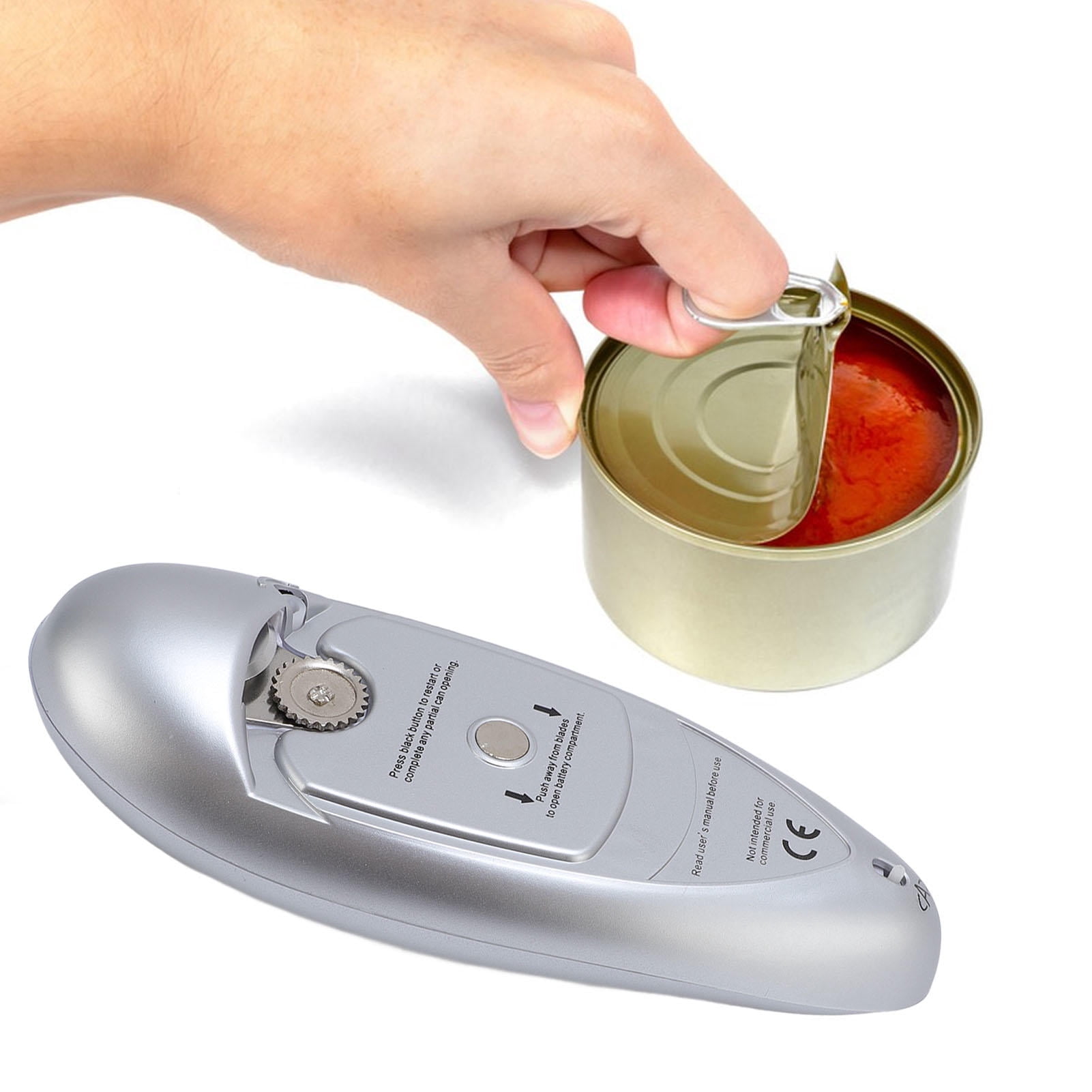 Suodoka 2‑Button Battery‑Powered Stainless Steel Electric Can Opener – One‑Touch, Cordless, Safe & Hygienic Kitchen Tool