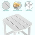 thumbnail image 3 of Sonerlic 1 Peak Outdoor Patio HIPS Adirondack Side Table Rectangular for Indoor and Outdoor,White, 3 of 7