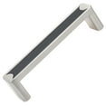 thumbnail image 2 of 3-3/4 in. Center Embossed Leather Strip Rectangle Cabinet Pulls, Satin Nickel, 2 of 5