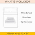 thumbnail image 5 of PRATYUX Alaskan King 4-PC Organic Cotton Bed Sheet Set 1000-Thread Count 100% Long Staple Cotton, 12 inch Deep Pockets [1 Flat, 1 Fitted Sheet, 2 Pillowcases] - Dark Grey, 5 of 7
