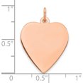 thumbnail image 2 of Ss/Rose Plated Sterling Silver Rg Engraveable Heart Polished Front/Satin Back Disc Made In United States qm391r/27, 2 of 5