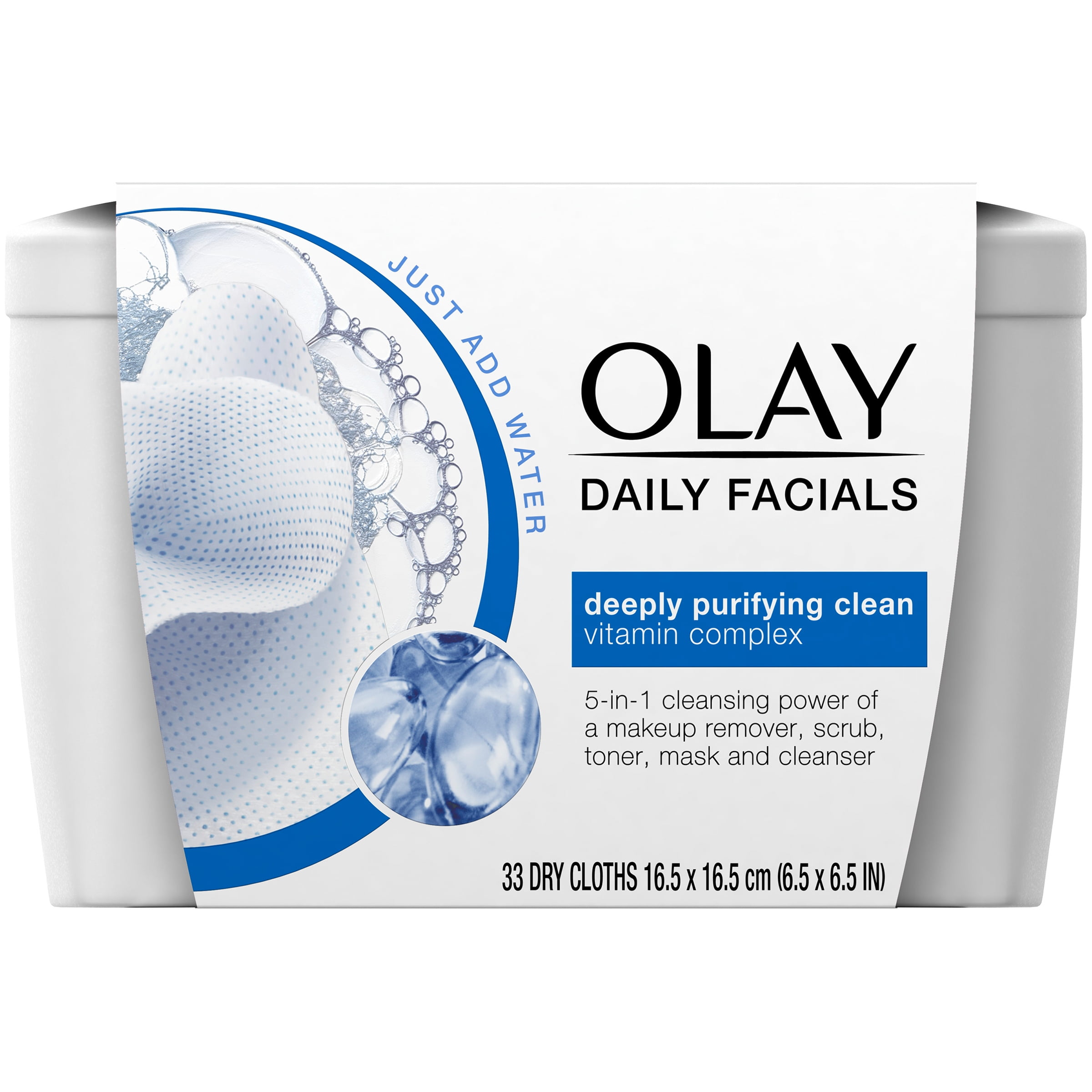 Olay Daily Facials Deeply Purifying Clean Cleansing Cloths 33 ct Tub