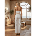 thumbnail image 3 of Pantalón Mezclilla Mujer Wide Leg Tiro Alto Corte Amplio Denim Jeans Moda, 3 of 5