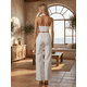 thumbnail image 3 of Pantalón Mezclilla Mujer Wide Leg Tiro Alto Corte Amplio Denim Jeans Moda, 3 of 5