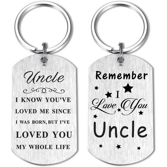 Uncle Fathe's Day Gifts for Men- I Love My Favorite Uncle Birthday Christmas Keychain