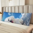thumbnail image 2 of Honeii Cute Cloud Bichon Frise Print Long Body Pillowcase 20x54 in,Body Pillow Cover with Zipper,Large Body Pillowcase,Soft Bed Decorative, 2 of 7