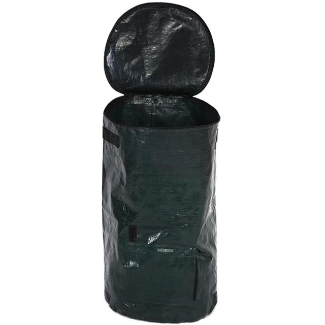 Bolsa de compost, bolsa de compost orgánica, bolsa de residuos orgánicos, bolsa de compost de 2 tamaños, bolsa de compost de jardín de residuos orgánicos, bolsa de abono plegable, planta de tela (35x6 Feliz Sencillez