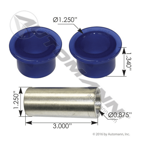 TORQUE ARM KIT POLY REYCO TRK6004SUB (TRK3251 Torque Rod Bushing Kit Meritor)