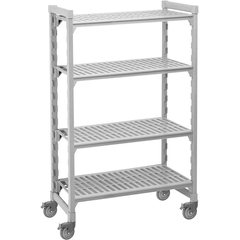 Cambro Mobile Shelving Unit, 42" x 24" x 67", 4 Shelves, Premium